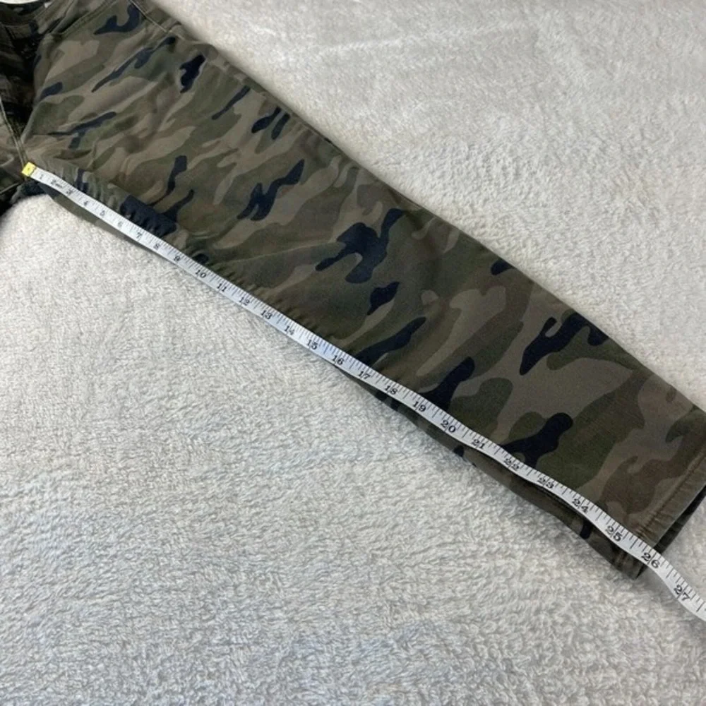 Gap Camo Jeggings Womens Size 29 Green Low Rise Stretch Skimmer Pocket Denim Y2K